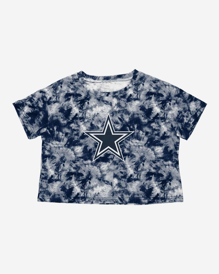 Dallas Cowboys Womens Tie-Dye Big Logo Crop Top FOCO - FOCO.com