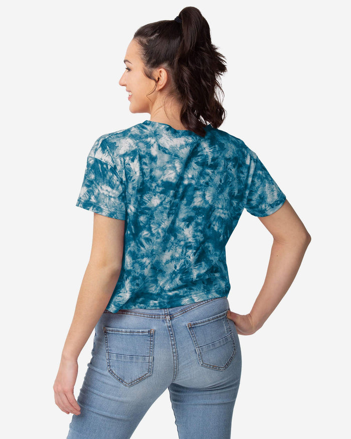 Miami Dolphins Womens Tie-Dye Big Logo Crop Top FOCO - FOCO.com