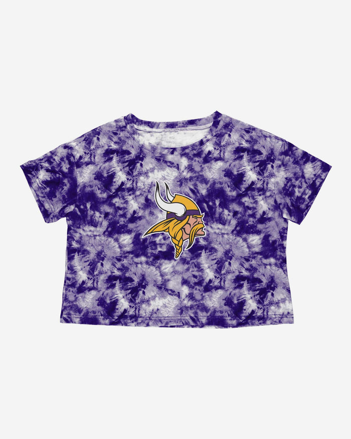 Minnesota Vikings Womens Tie-Dye Big Logo Crop Top FOCO - FOCO.com