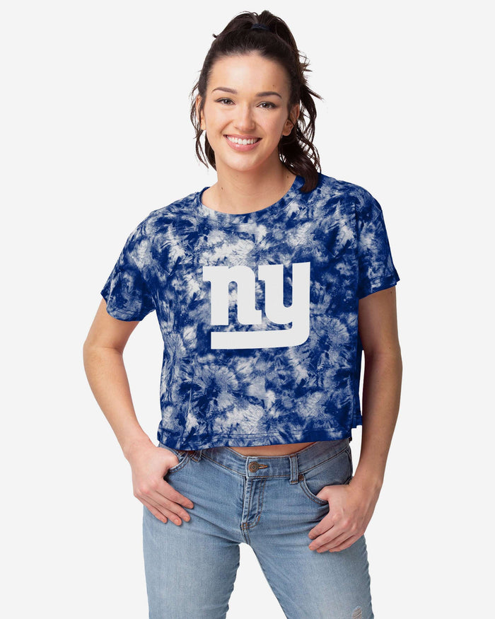 New York Giants Womens Tie-Dye Big Logo Crop Top FOCO S - FOCO.com