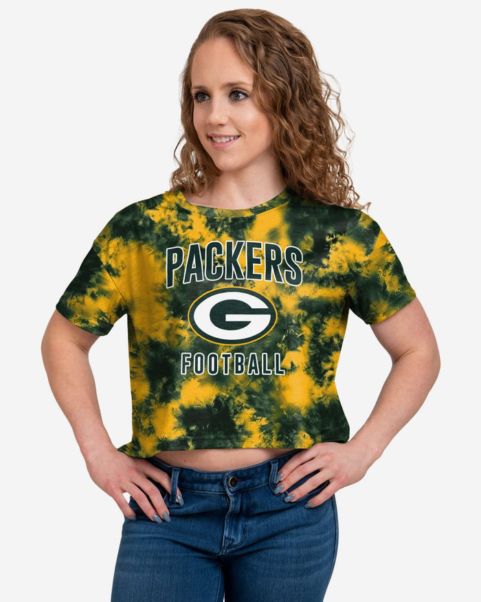 Green Bay Packers Womens To Tie-Dye For Crop Top FOCO S - FOCO.com