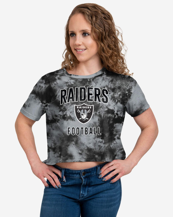Las Vegas Raiders Womens To Tie-Dye For Crop Top FOCO S - FOCO.com