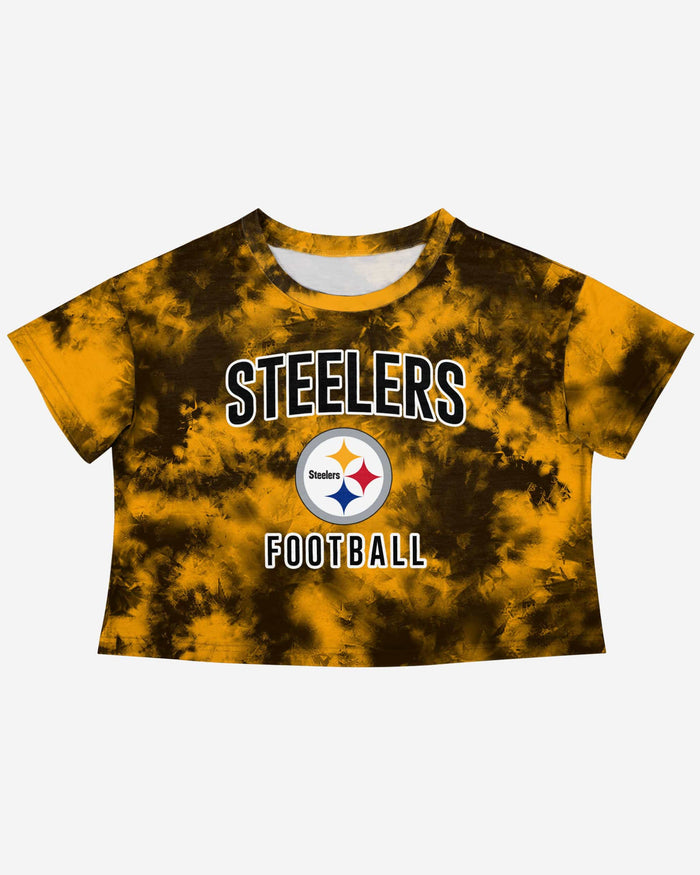 Pittsburgh Steelers Womens To Tie-Dye For Crop Top FOCO - FOCO.com