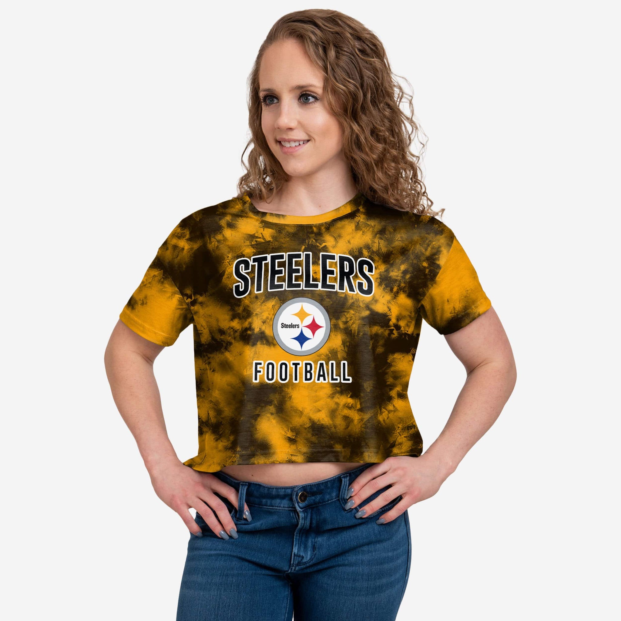 Pittsburgh Steelers Womens To Tie-Dye For Crop Top FOCO