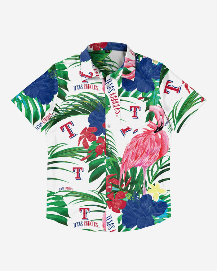 Texas Rangers Flamingo Button Up Shirt FOCO - FOCO.com