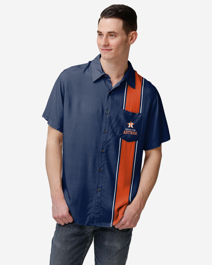 Houston Astros Bowling Stripe Button Up Shirt FOCO S - FOCO.com
