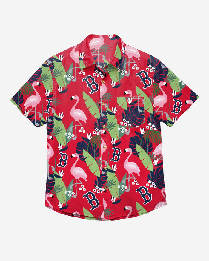 Boston Red Sox Floral Button Up Shirt FOCO - FOCO.com