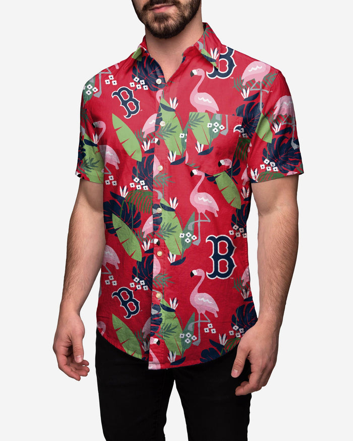 Boston Red Sox Floral Button Up Shirt FOCO 2XL - FOCO.com