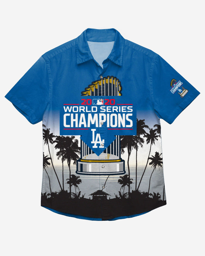 Los Angeles Dodgers 2020 World Series Champions Floral Button Up Shirt FOCO - FOCO.com