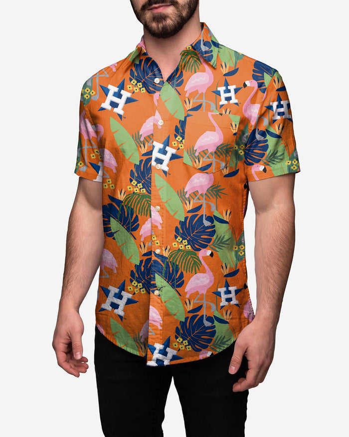 Houston Astros Floral Button Up Shirt, Mens Size: 3XL Houston Astros Floral Button Up Shirt, Mens Size: 3XL