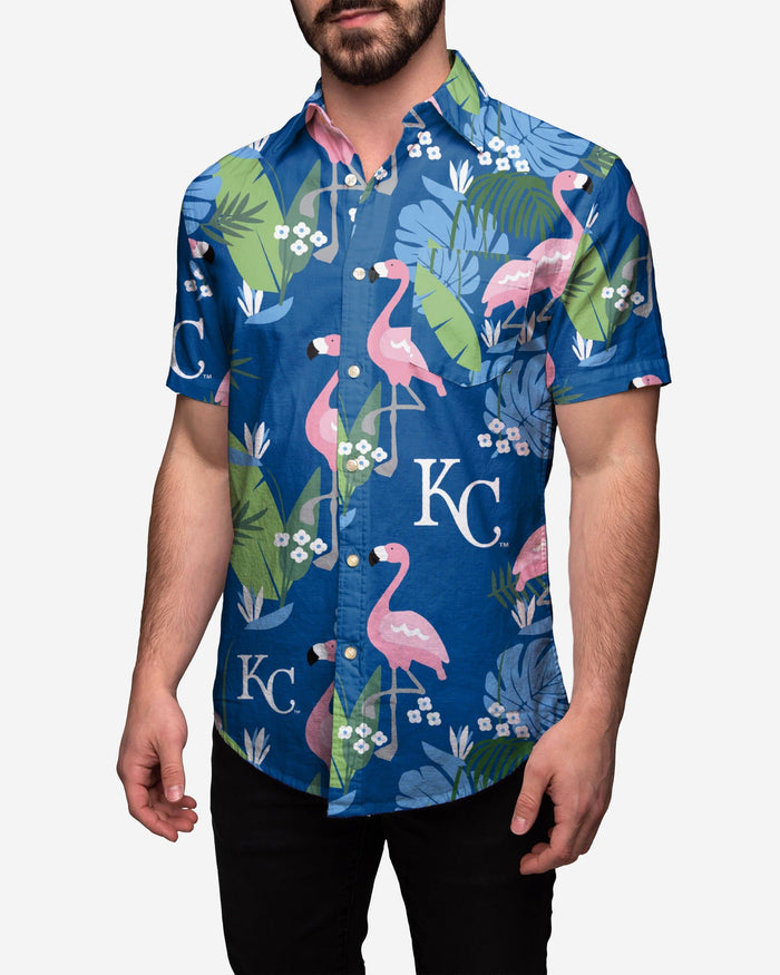 Kansas City Royals Floral Button Up Shirt FOCO 2XL - FOCO.com