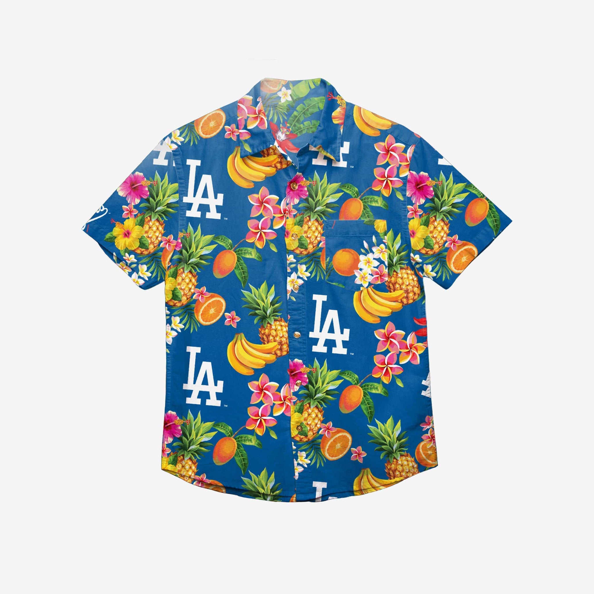 FOCO Los Angeles Dodgers MLB Mens Floral Button Up Shirt