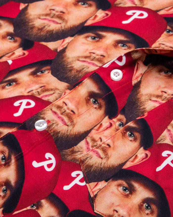 Bryce Harper Philadelphia Phillies Game Face Button Up Shirt FOCO - FOCO.com