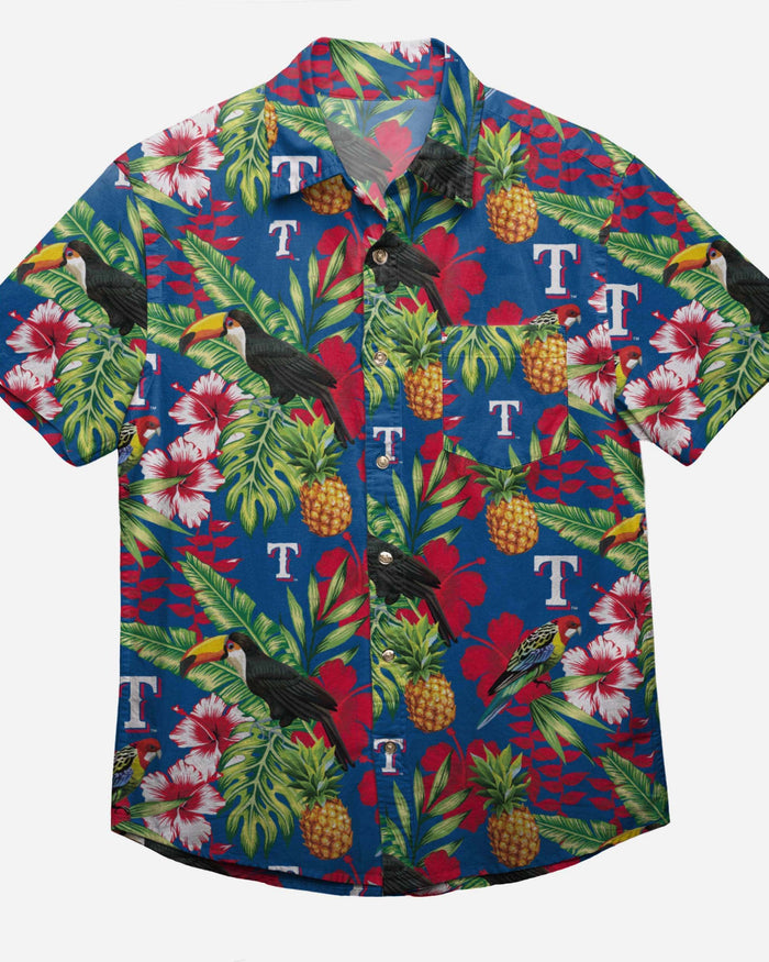 Texas Rangers Floral Button Up Shirt FOCO - FOCO.com