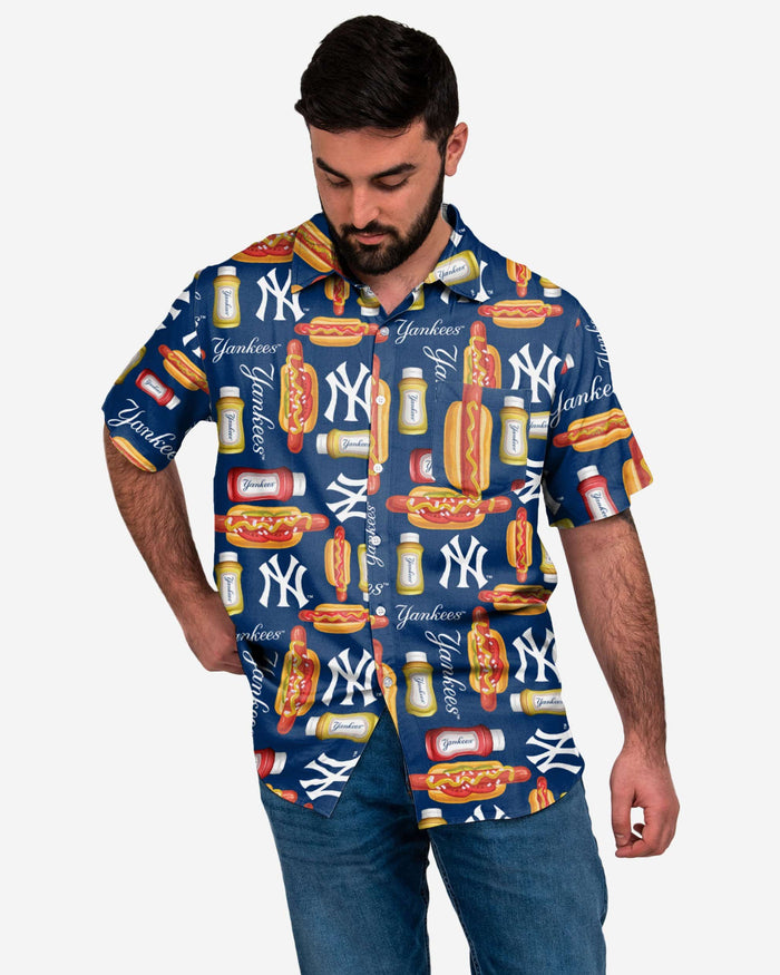 New York Yankees Grill Pro Button Up Shirt FOCO S - FOCO.com