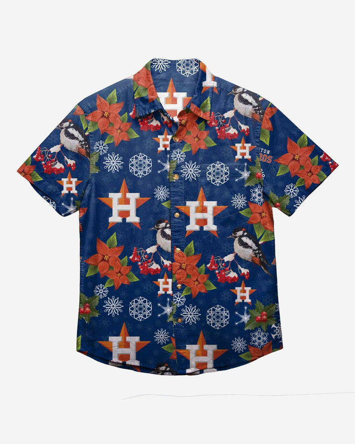 Houston Astros Mistletoe Button Up Shirt FOCO - FOCO.com