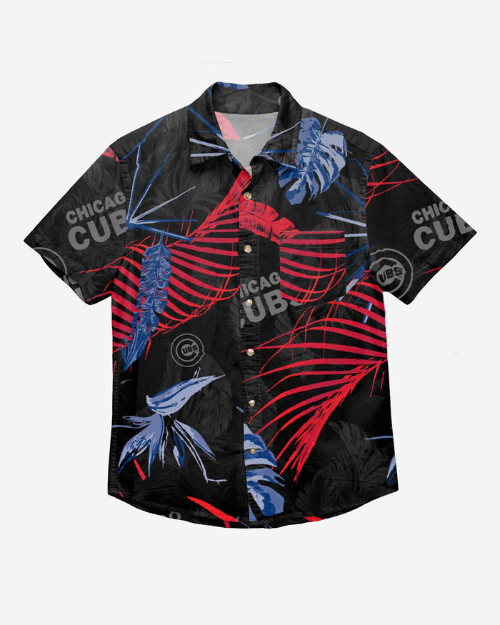 Chicago Cubs Neon Palm Button Up Shirt FOCO - FOCO.com