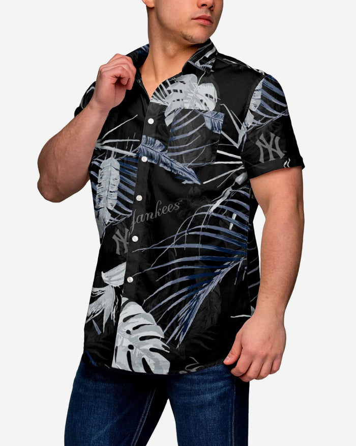 New York Yankees Neon Palm Button Up Shirt FOCO S - FOCO.com
