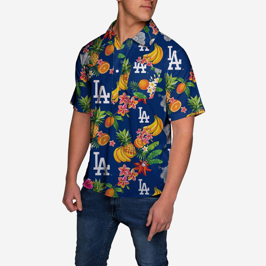 Los Angeles Dodgers Fruit Flair Short Sleeve Polo Shirt FOCO - FOCO.com