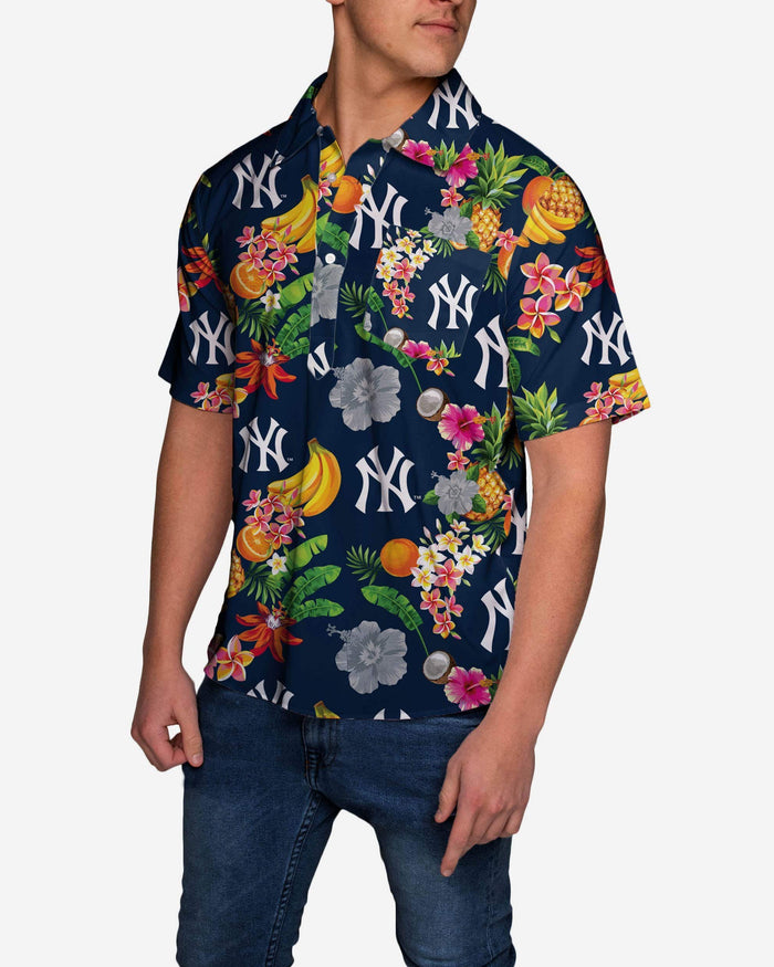 New York Yankees Fruit Flair Short Sleeve Polo Shirt FOCO - FOCO.com