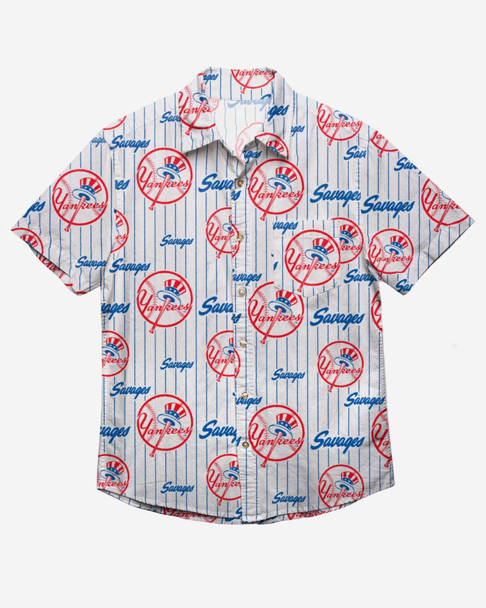 New York Yankees Savages Button Up Shirt FOCO - FOCO.com