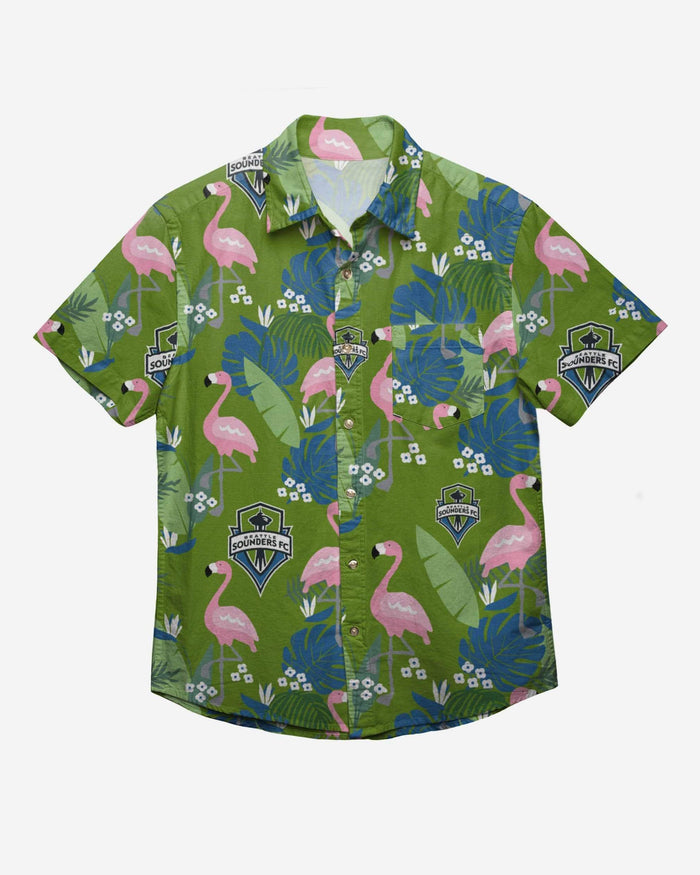 Seattle Sounders FC Floral Button Up Shirt FOCO - FOCO.com