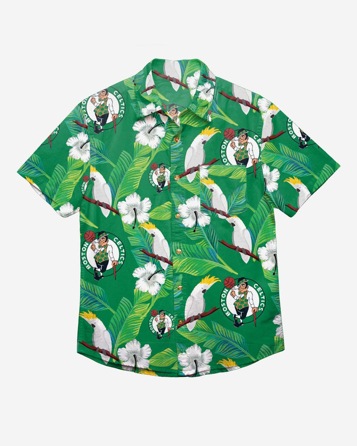 Boston Celtics Floral Button Up Shirt FOCO - FOCO.com