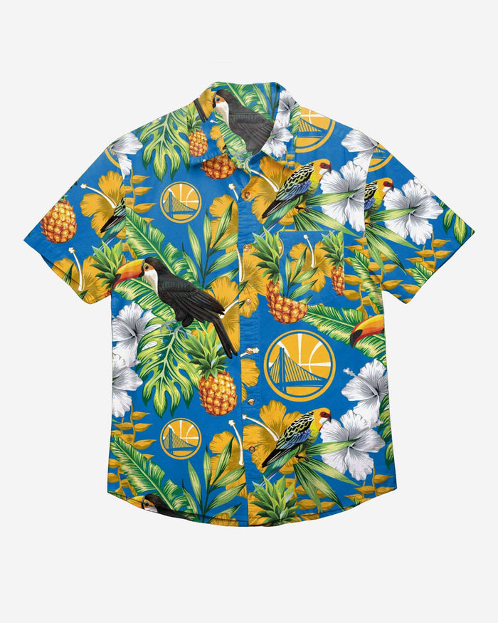 Golden State Warriors 2010/11-2018/2019 Floral Button Up Shirt FOCO - FOCO.com