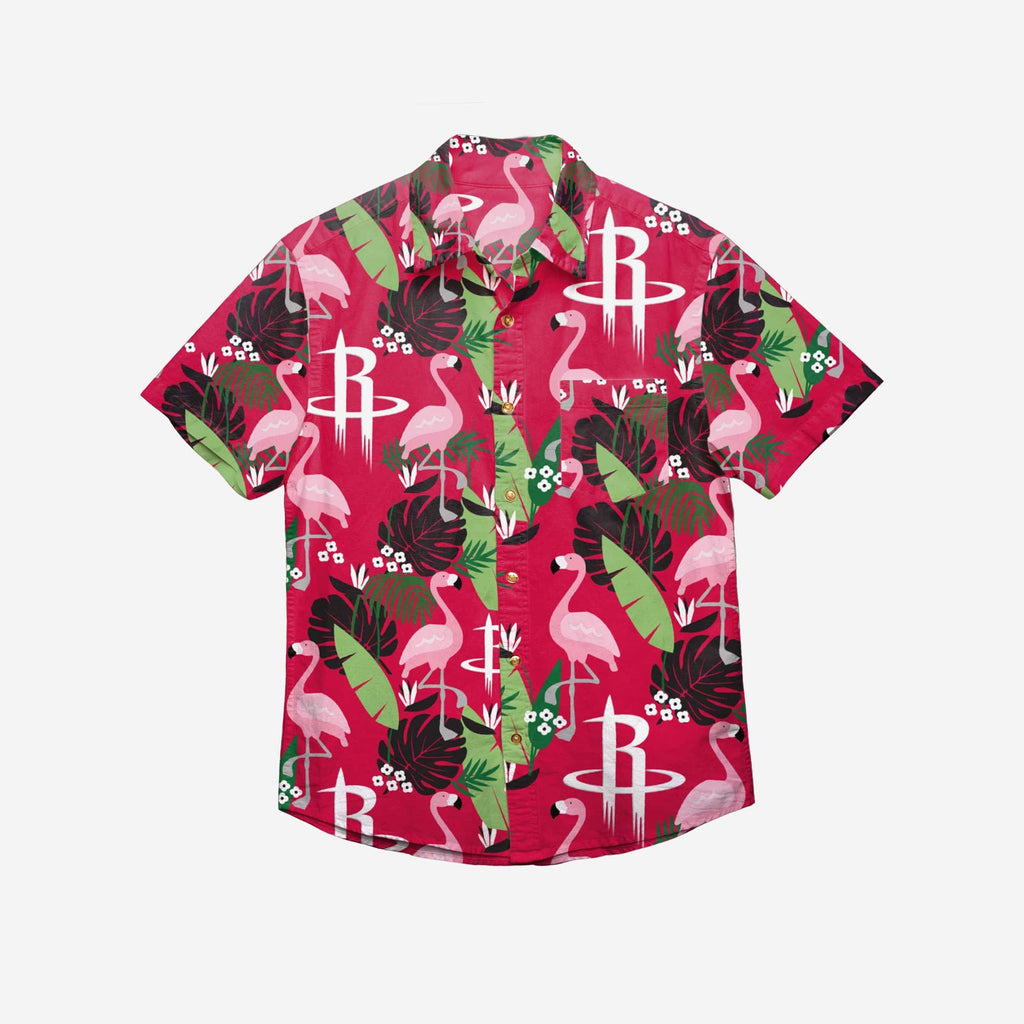 Houston Rockets Floral Button Up Shirt FOCO