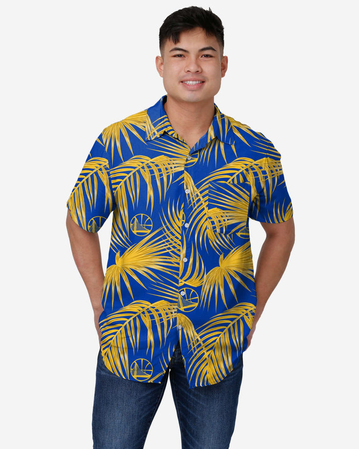 Golden State Warriors Original Hawaiian Button Up Shirt FOCO S - FOCO.com