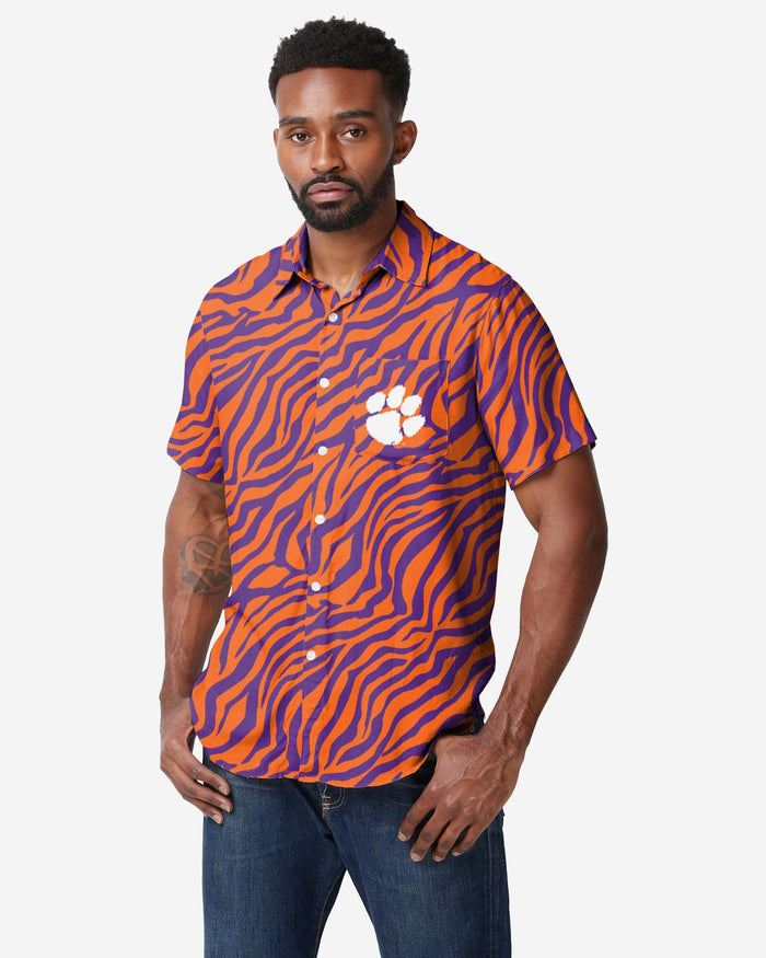 Clemson Tigers Thematic Button Up Shirt FOCO S - FOCO.com