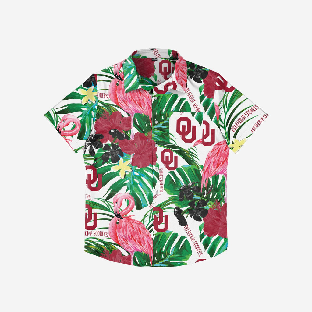 Oklahoma Sooners Flamingo Button Up Shirt FOCO