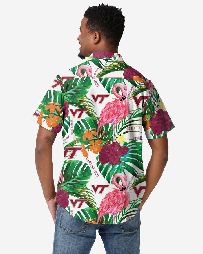 Virginia Tech Hokies Flamingo Button Up Shirt FOCO - FOCO.com
