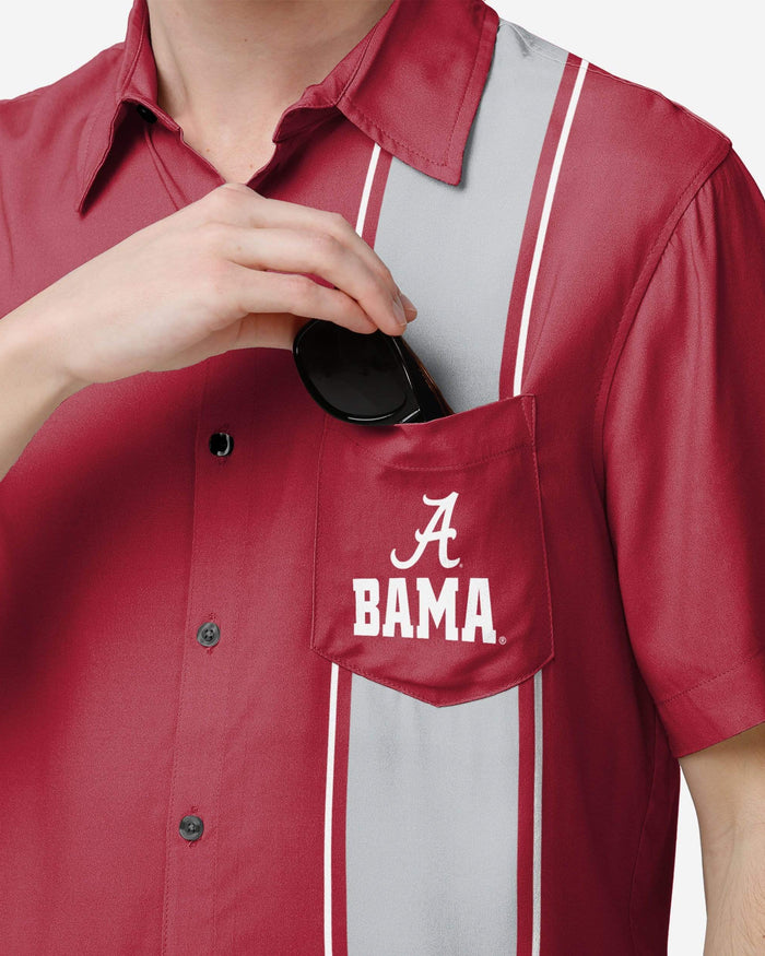 Alabama Crimson Tide Bowling Stripe Button Up Shirt FOCO - FOCO.com