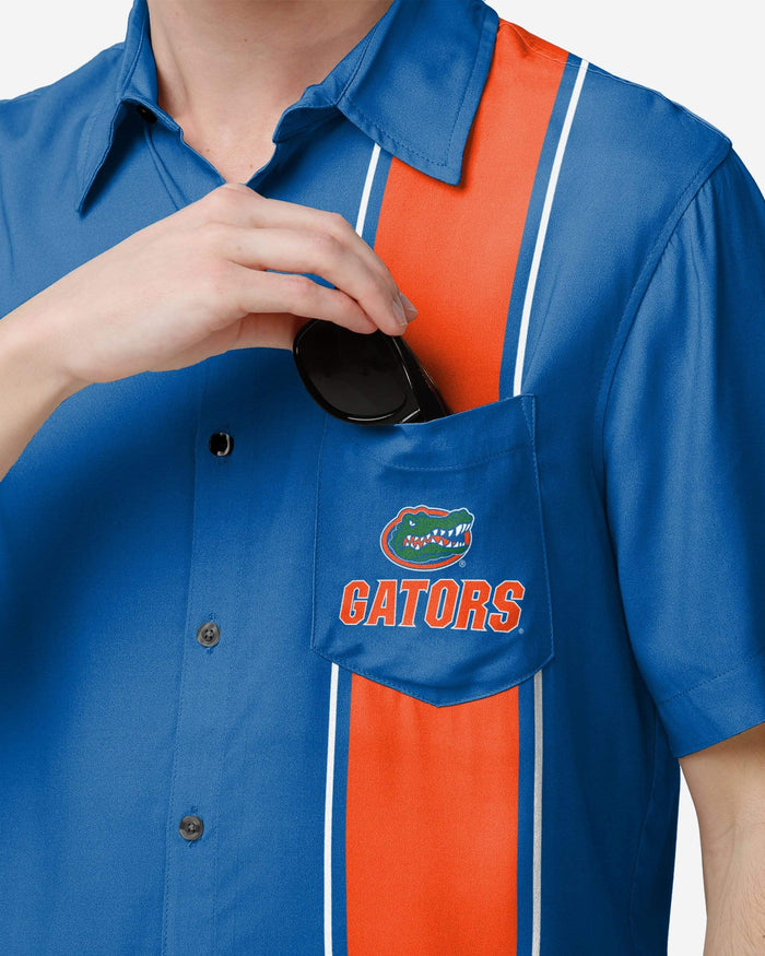 Florida Gators Bowling Stripe Button Up Shirt FOCO - FOCO.com