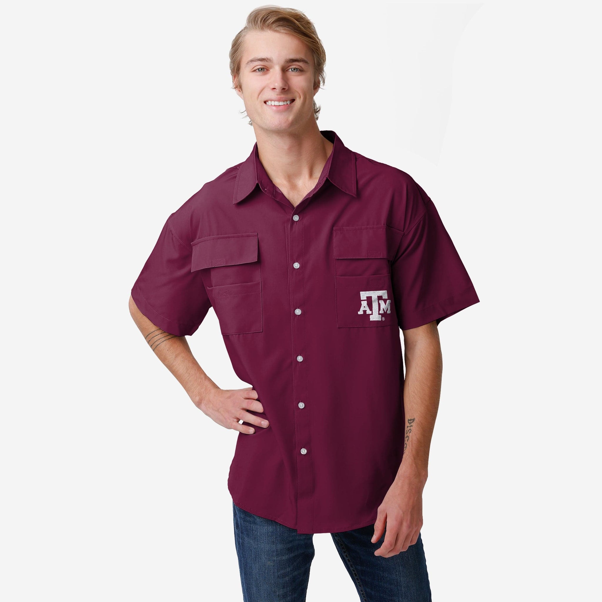 FOCO Texas A&M Aggies Gone Fishing Shirt, Mens Size: 3XL