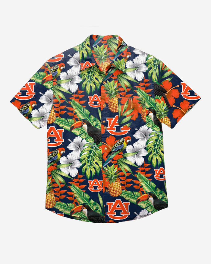 Auburn Tigers Floral Button Up Shirt FOCO - FOCO.com