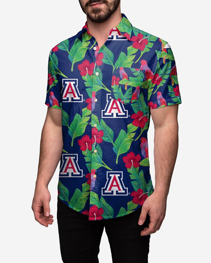 Arizona Wildcats Floral Button Up Shirt FOCO 2XL - FOCO.com