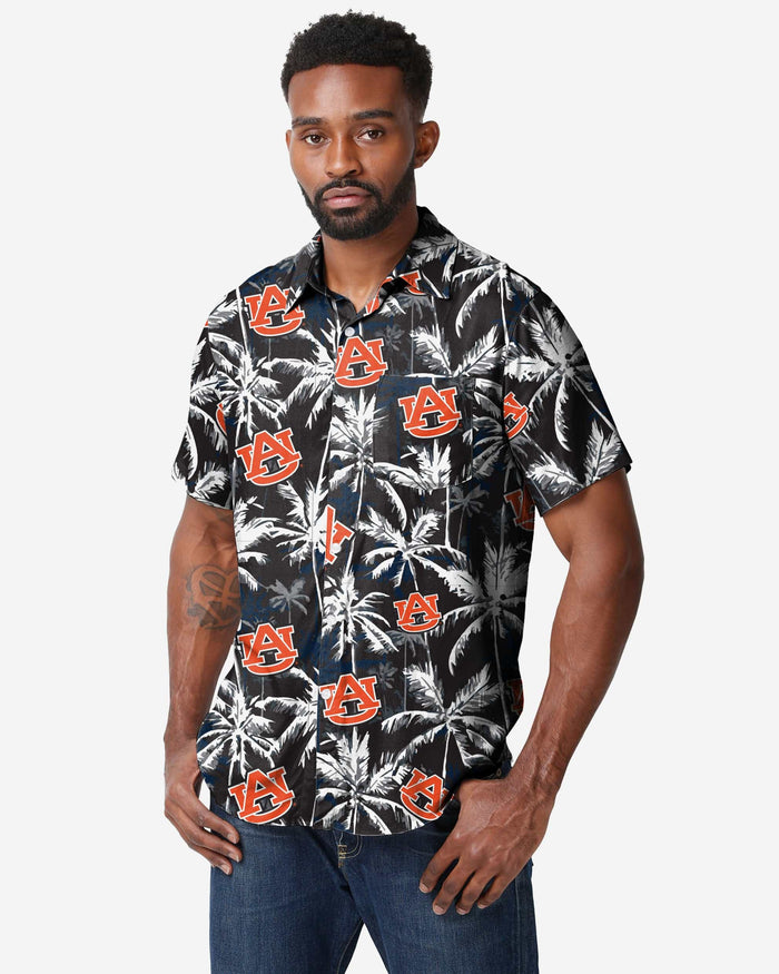 Auburn Tigers Black Floral Button Up Shirt FOCO S - FOCO.com