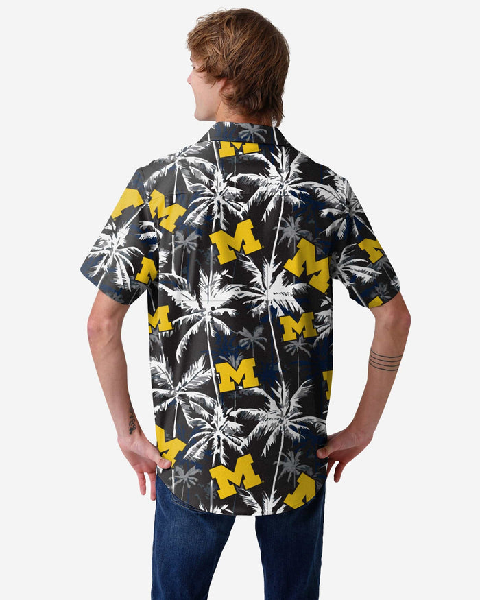 Michigan Wolverines Black Floral Button Up Shirt FOCO - FOCO.com
