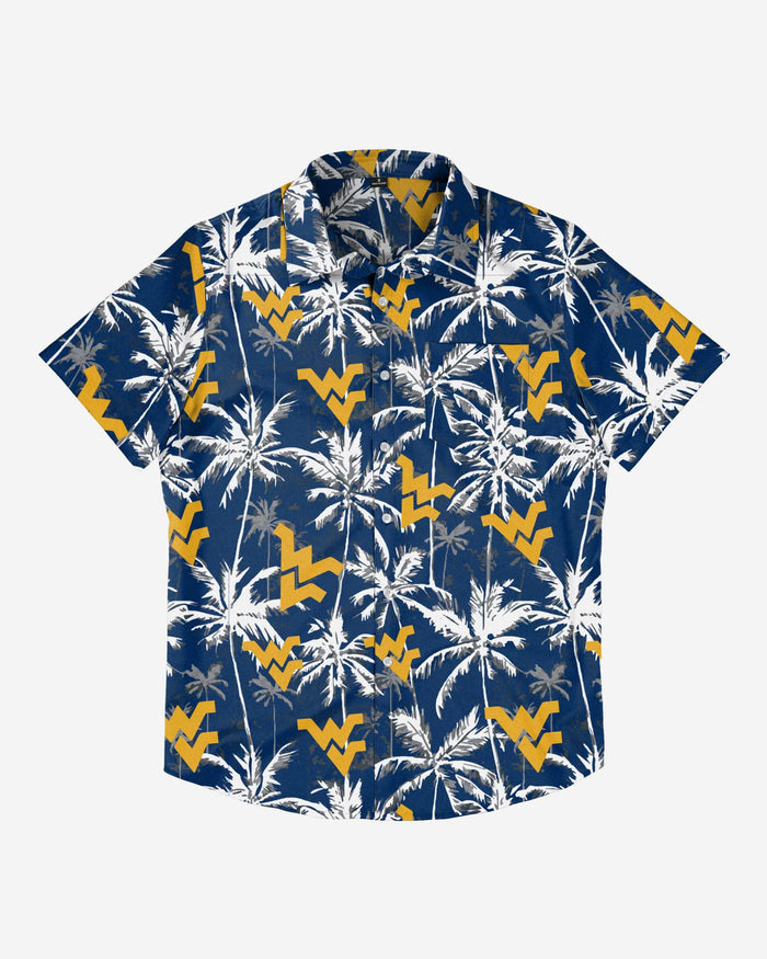 West Virginia Mountaineers Blue Floral Button Up Shirt FOCO - FOCO.com