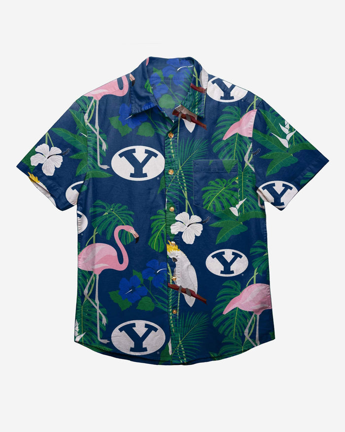BYU Cougars Floral Button Up Shirt FOCO - FOCO.com