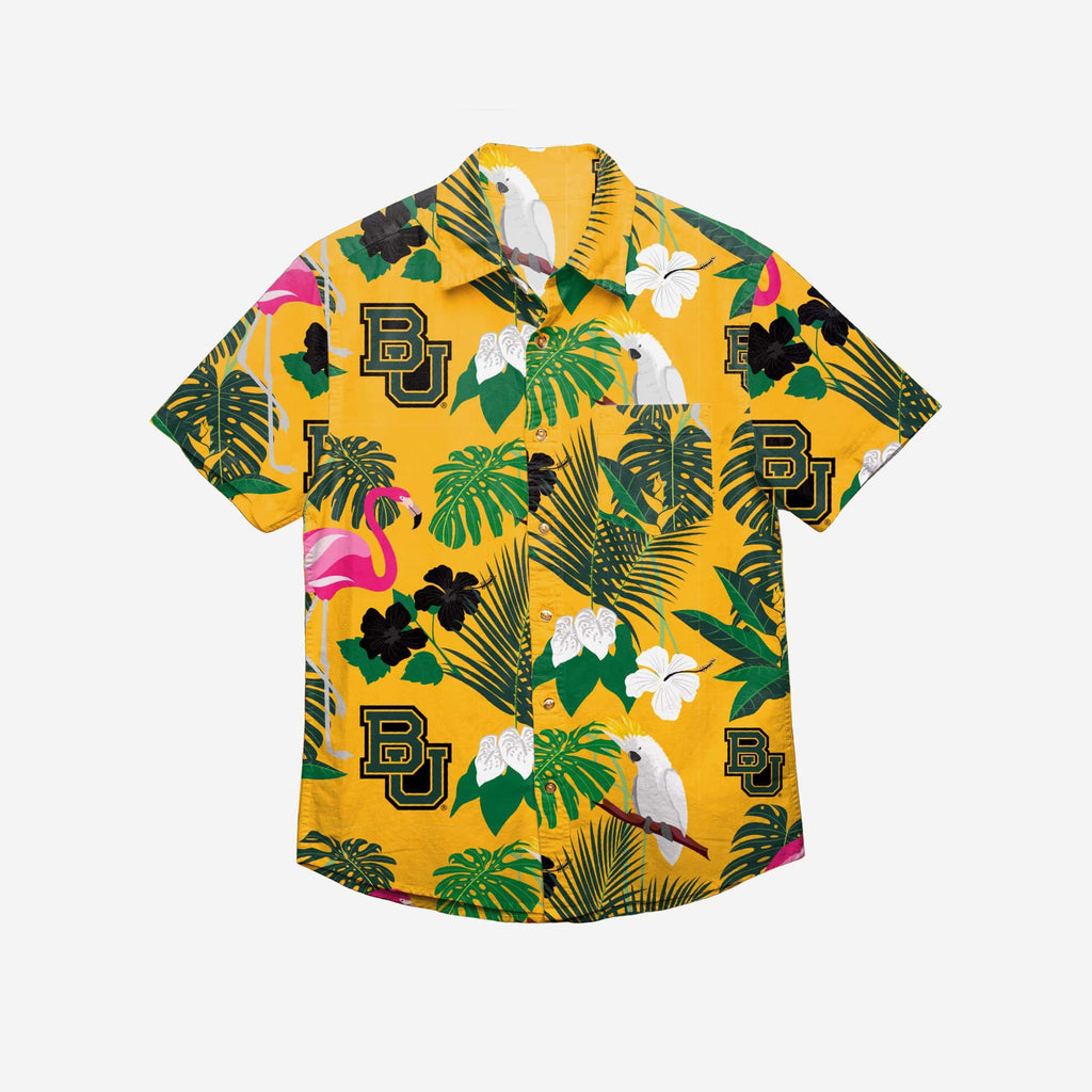 Baylor Buttons Baylor Bears Original Floral Button Up Shirt FOCO