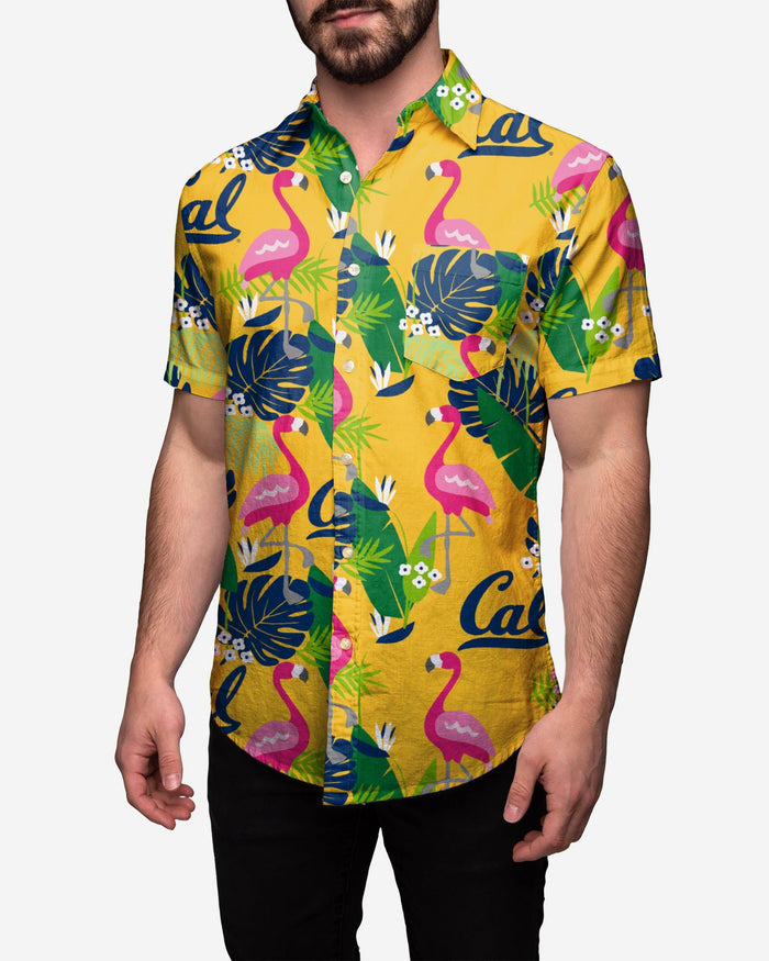 California Bears Floral Button Up Shirt FOCO