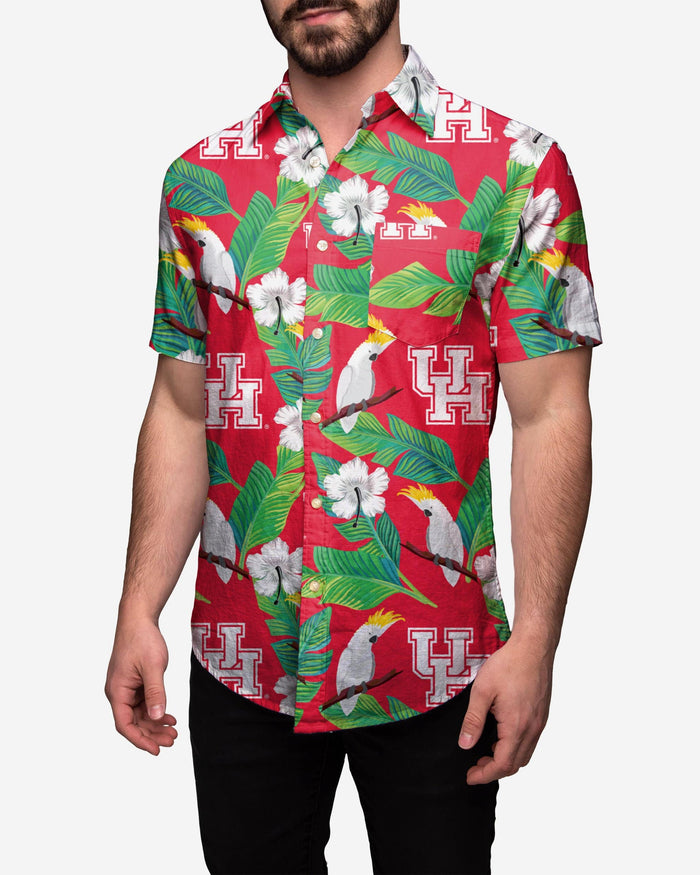Houston Cougars Floral Button Up Shirt FOCO S - FOCO.com