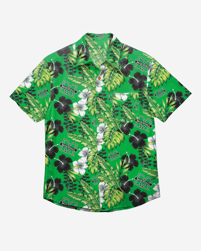 Marshall Thundering Herd Floral Button Up Shirt FOCO - FOCO.com