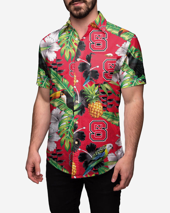 NC State Wolfpack Floral Button Up Shirt FOCO 2XL - FOCO.com