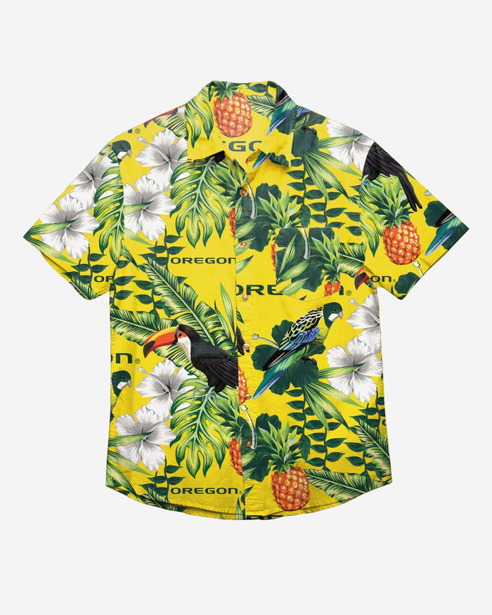 Oregon Ducks Floral Button Up Shirt FOCO - FOCO.com
