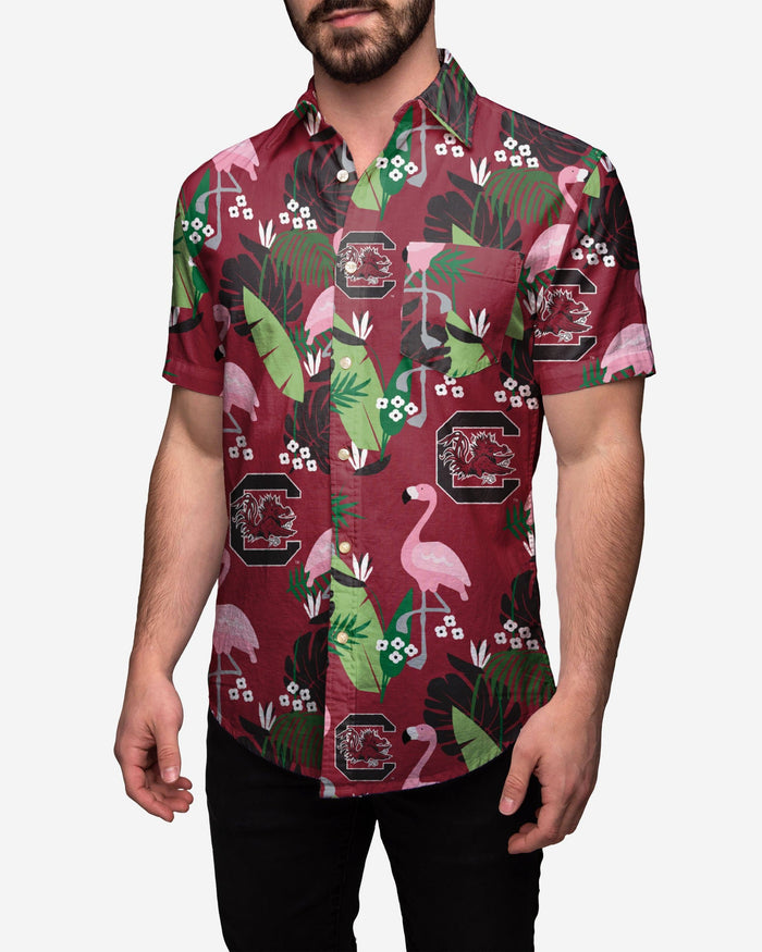 gamecock dress shirt Cutter & Buck South Carolina Gamecocks Easy Care Stretch Oxford Mens Long Sleeve Button Down Shirt in Charcoal