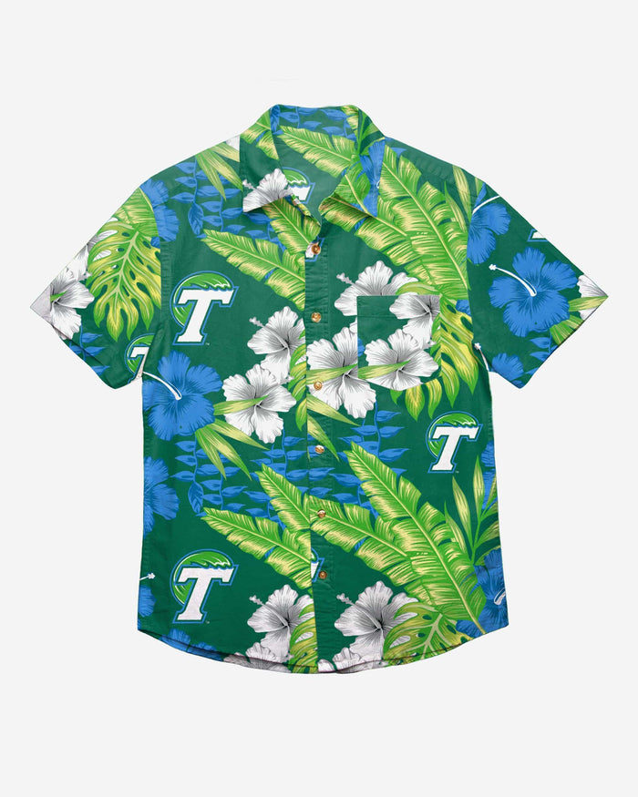 Tulane Green Wave Floral Button Up Shirt FOCO - FOCO.com
